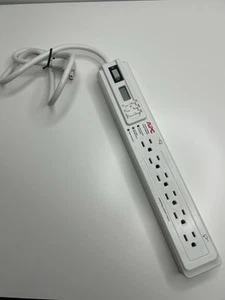 APC Essential SurgeArrest 6-Outlet Surge Protector with LCD Timer P6GC White - Picture 1 of 7