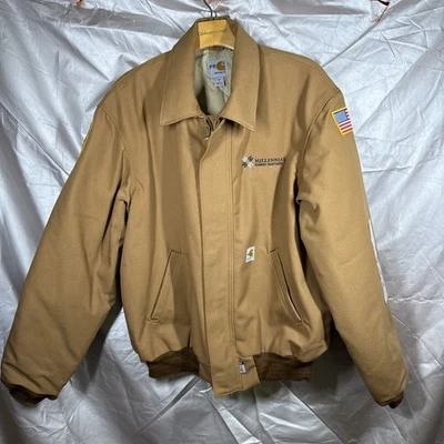 NWT Carhartt FR Flame Resistant Winter Jacket Duck Bomber Brown Sz Med Hvy Duty - Image 1 of 4