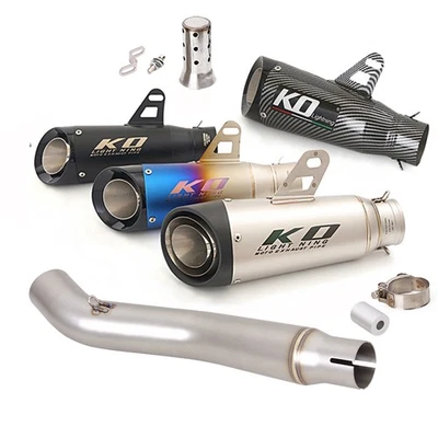 Motorcycle Exhaust Mid Link Pipe 51mm Muffler Tips For Honda CBR250R 2011-2016 - Imagen 1 de 4