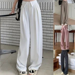 Pantalone tuta donna dritto con vita alta e bavero stile giorno comfort - Foto 1 di 20