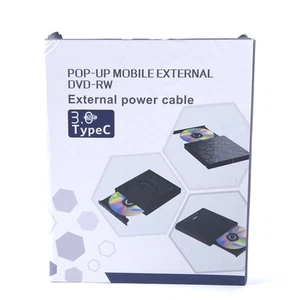 Slim External CD/DVD RW Drive USB 3.0 Writer Burner Player Black For Laptop PC - Picture 1 of 3