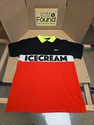 Polo Billionaire Boys Club Ice Cream manga corta para hombre talla grande rojo/azul Y2K Foto 1 de 4