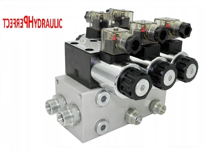 Hydraulic Solenoid Control Valve 2 section CETOP 03 NG6 60L 230V with start ex - Image 1 of 3