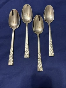 Oneida Stanhope Edelstahl Silberbesteck 7,25" Oval Platz Suppenlöffel 4er Set - Bild 1 von 4