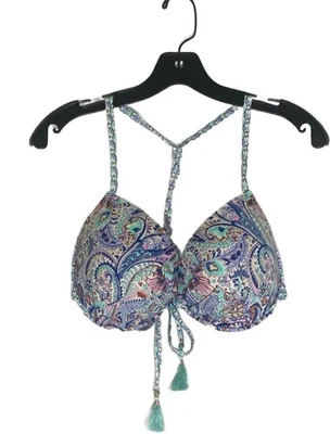 Victoria Secret "The Gorgeous" Bikini de Natación Multicolor Sujetador Push-Up Top 36DD - USADO EN EXCELENTE ESTADO Foto 1 de 4