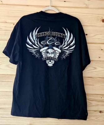 Camiseta de algodón negra Orange County Choppers con logotipo delantero/trasero para hombre talla XL nueva con etiquetas Foto 1 de 4