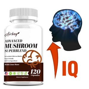 120pcs Mushroom Complex - Lions Mane - Regulate Blood Pressure, Immune Function - Picture 1 of 14