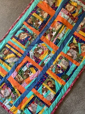 NEW Patchwork Hand Made Single Piece Artwork Quilt for kids! - Image 1 of 4