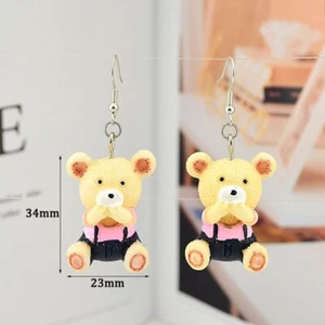 Kreative Ohrhänger schön süß Bär Cartoon Ohrhänger US Frauen Schmuck - Bild 1 von 24