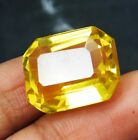 Natural Topaz-16.35 Ct Brazil Yellow Topaz Emerald Cut Loose Gemstone G-395