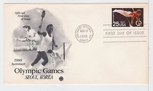 TurtlesTradingPost- Olympics- Gymnastics 1988 #2380 FDC Artcraft Variety Cachet - Picture 1 of 1