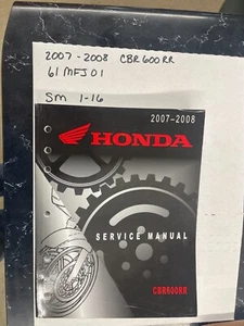 2007-2008 Honda CBR600RR SERVICE MANUAL 61MFJ01 SM1-16 - Picture 1 of 1