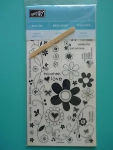 STAMPIN' UP Rub-Ons LOVE & HAPPINESS New Pkg (4) Sheets RETIRED - Picture 1 of 3
