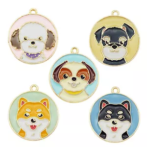 10 PIEZAS/Lote Mezclado Esmalte Aleación Mascotas Perros Animales Dijes Colgante Joyería Hágalo usted mismo - Imagen 1 de 14