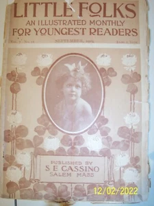 Little Folks - Illustrated Monthly For Youngest Readers -Sept 1904 Stories, Ads - Picture 1 of 5