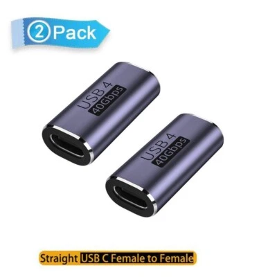 2-Pack USB 4 Type C Female to Female Extension Joiner Adapter Converter  40Gbps - Image 1 of 4