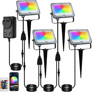 10W RGB Spot Lights IP66 Waterproof RGB LED Flood Light Color Changing Landscape - Picture 1 of 12