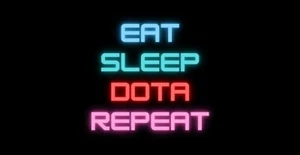DOTA Desk Mat, Eat Sleep, 80x40cm / 31.5in x 15.5in, Mouse Pad, gaming deskmat - Picture 1 of 5