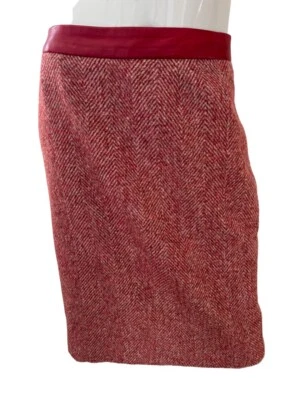 Laurèl  red wool skirt RRP €590 Size 36 Foto 1 de 4