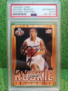 2008 Upper Deck MVP Michael Beasley Rookie ROOKIE AUTO #202 - PSA 10 - - Picture 1 of 2