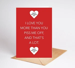 Funny Mothers Day Card Mum Mother Rude Card BC736 - Picture 1 of 3