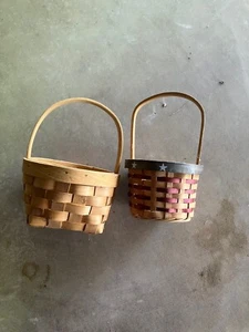 Handmade Wicker Basket Pair - Picture 1 of 8