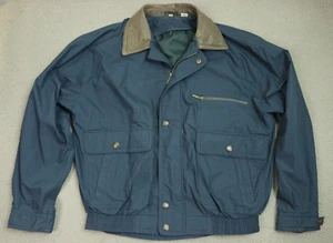 Vintage INC Bomber Jacket Men's Large Blue - Picture 1 of 12