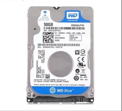 Western Digital 500GB WD5000LPVX 5400RPM SATA 2.5" Laptop HDD Hard Disk Drive - Image 1 of 3