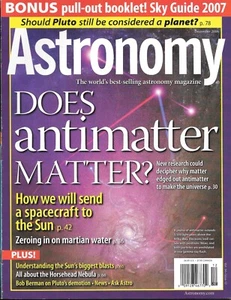 Astronomy Magazine Dec 2006 Antimatter Spacecraft Sun Martian Water Horsehead Ne - Picture 1 of 9