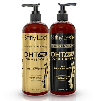 DHT Pro Shampoo and Conditioner with Procapil and Capixyl 16oz x 2 - Shiny Leaf - Image 1 of 4