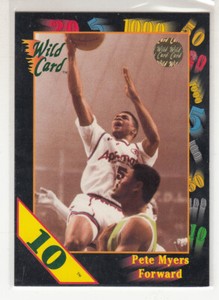 PETE MYERS 1991-92 Wild Card NCAA 10 Stripe Parallel #66 Ark Little Rock Mint