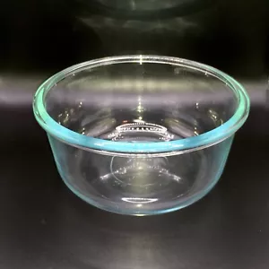 Pyrex 4 Cup Glass Prep and Bake Bowl 1 Quart Clear Aqua 7201R - Picture 1 of 12
