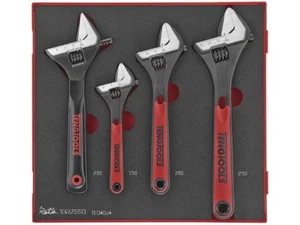 TENG TOOLS TEDADJ4 4Pce Adjustable Wrench Set 8" 6" 10" In Foam / Case - Picture 1 of 2