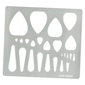 No.205 Metal Stencil for Jewelry, Shape Earring Teardrops Cutouts Stencil, - Picture 1 of 5