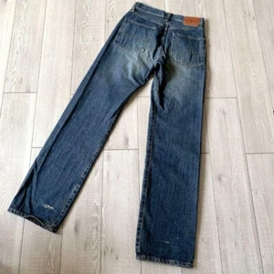 Vintage EDWIN 505 Selvedge Jeans W29 L34 Made in Japan Ripped Hem Distressed - Picture 1 of 13