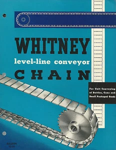 Whitney Level-Line Conveyor Chain 1949 Bulletin Material Handling Hartford CT - Picture 1 of 1