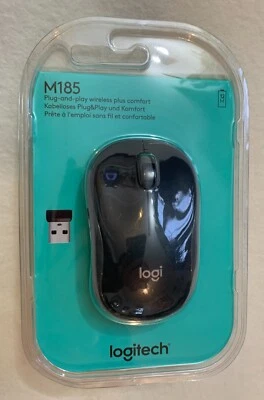 logitech m185 wireless mouse with usb dongle - Image 1 of 2