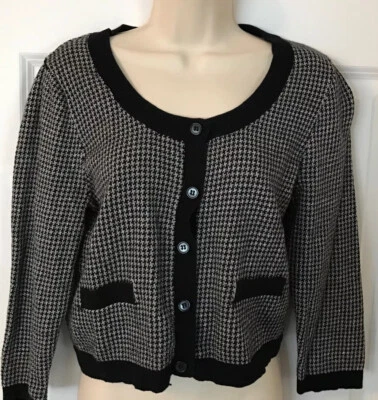 Suéter Recortado a Cuadros L Gris Negro Blanco Mangas Largas Dots Junior Niñas Foto 1 de 4