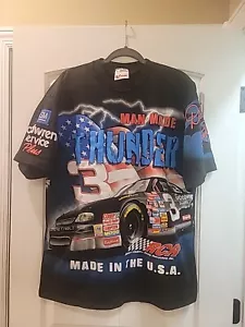 Dale Earnhardt - “Man Made Thunder” - Black - Vintage 90’s -XL - Chase Authentic - Picture 1 of 5
