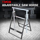 7-Speed Adjustable Height Foldable Metal Sawhorse Work Stand 440lbs. Capacity