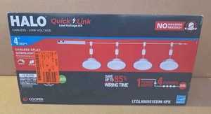 New! HALO 4 inch Quicklink Canless LED Downlight Selectable 2700-5000K, 4 Pack - Picture 1 of 6