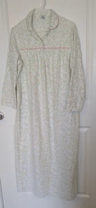 Vintage Sears Floral Medium 10/12 Granny Cottage Core langes Nachthemd Blumen Flanell - Bild 1 von 12