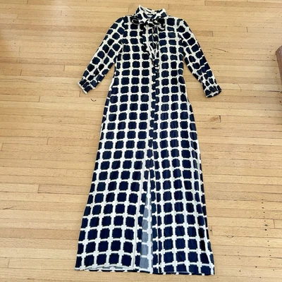 Maxi Vestido Camisa Zara Negro Blanco Nuevo Con Etiquetas  Foto 1 de 4