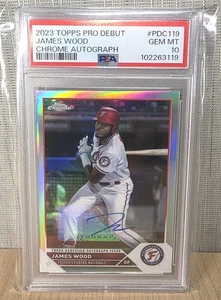 2023 Topps Pro Debut Chrome James Wood #PDC-119 Refractor Autographs /99 RC📈🔥 - Picture 1 of 2