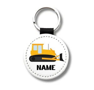 Individueller Bulldozer Schlüsselanhänger, individuelles Baufahrzeug Geschenk - Bild 1 von 5