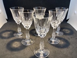 6 VERRES CORDIAUX DESIGN COUPE PRESSÉE CRISTAL CAPRI 4-3/4” 1986 JMP ITALY 2 oz #1 - Photo 1/6