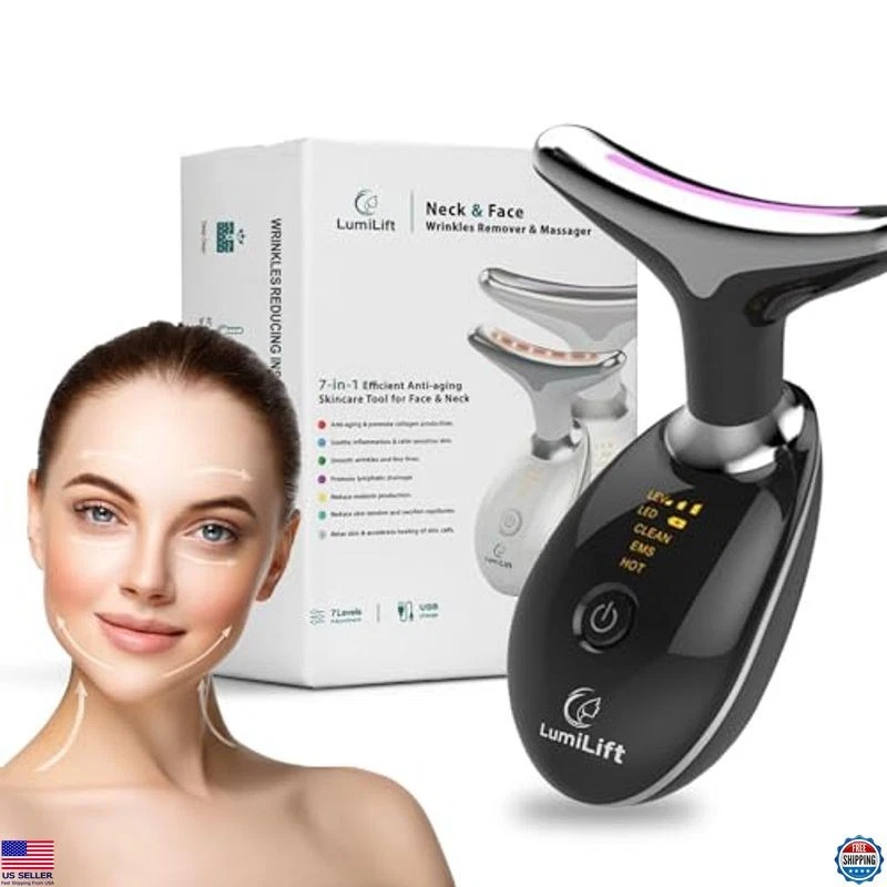 7-in-1 LED Facial Sculptor - Anti-Aging Light Therapy & Massager Tool - Image 1 of 4