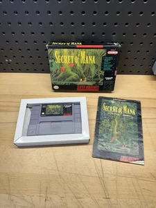 Secret of Mana (Super Nintendo, 1993) Juego SNES Completo CIB con Manual SIN MAPA - Imagen 1 de 7
