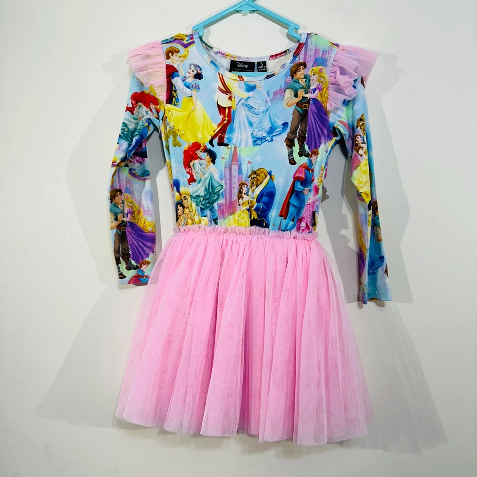 Rock Your Kid RYK Disney Princess Dress Frill Tulle Tutu Dress 5 EUC Pink Blue - image 1 of 4