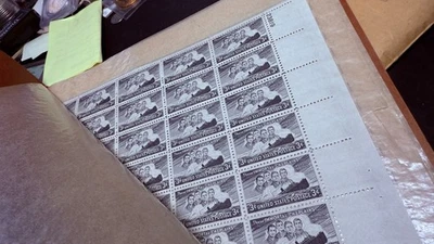 Gimbel Mint Sheet File Album w/ 24 Full Sheets 3¢ & 5¢ U.S. Postage MNH - Image 1 of 4